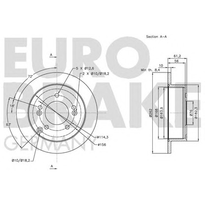 Photo Disque de frein EUROBRAKE 5815203424