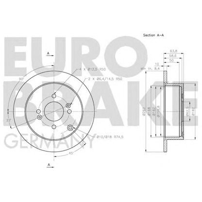 Foto Disco  freno EUROBRAKE 5815203430