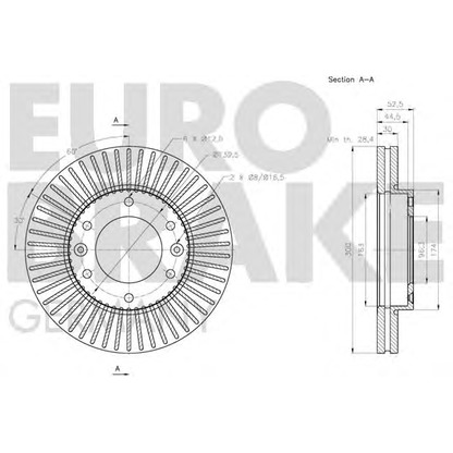 Zdjęcie Tarcza hamulcowa EUROBRAKE 5815203436