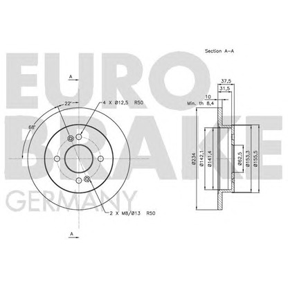 Фото Тормозной диск EUROBRAKE 5815203518