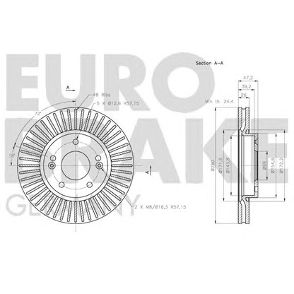 Фото Тормозной диск EUROBRAKE 5815203526