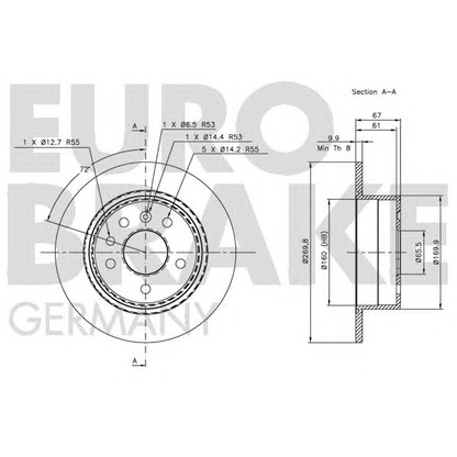 Photo Disque de frein EUROBRAKE 5815203610