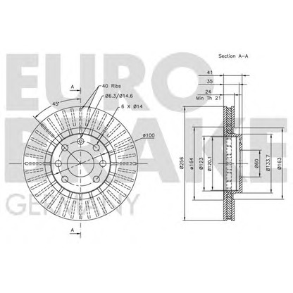 Foto Disco de freno EUROBRAKE 5815203613