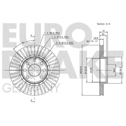 Photo Brake Disc EUROBRAKE 5815203617