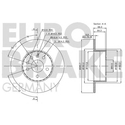 Photo Disque de frein EUROBRAKE 5815203624
