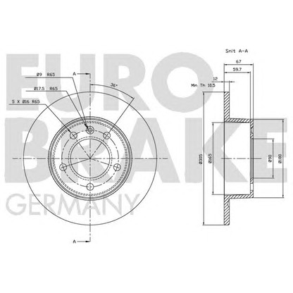 Photo Disque de frein EUROBRAKE 5815203643
