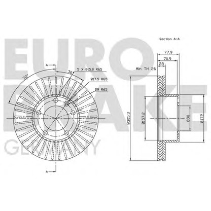 Photo Disque de frein EUROBRAKE 5815203644
