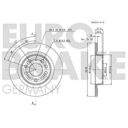 Photo Disque de frein EUROBRAKE 5815203646