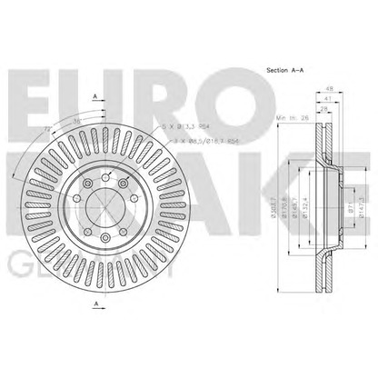 Фото Тормозной диск EUROBRAKE 5815203734
