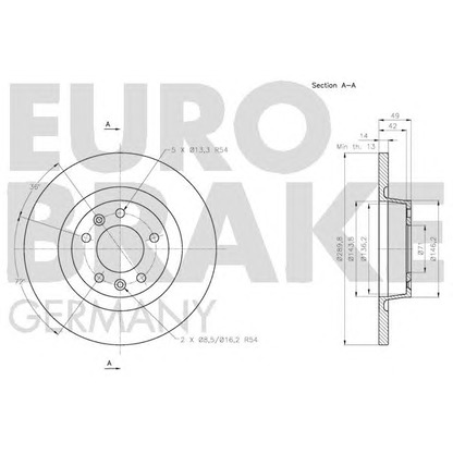 Photo Brake Disc EUROBRAKE 5815203736