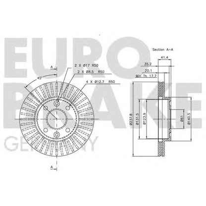 Foto Disco  freno EUROBRAKE 5815203909