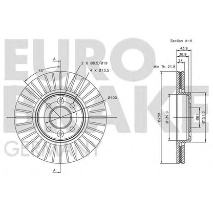 Zdjęcie Tarcza hamulcowa EUROBRAKE 5815203919