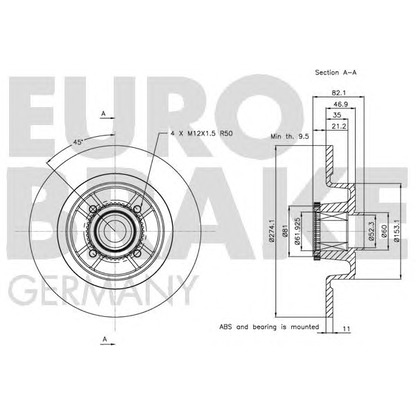 Photo Brake Disc EUROBRAKE 5815203946