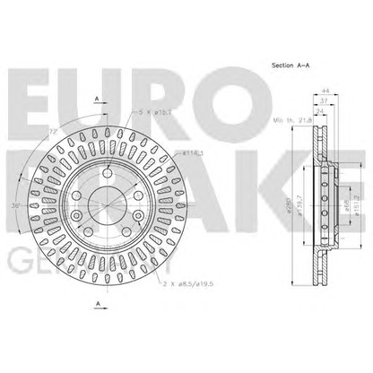 Photo Disque de frein EUROBRAKE 5815203970