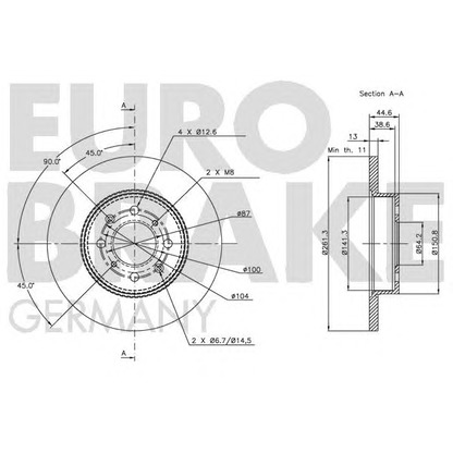 Photo Disque de frein EUROBRAKE 5815204012