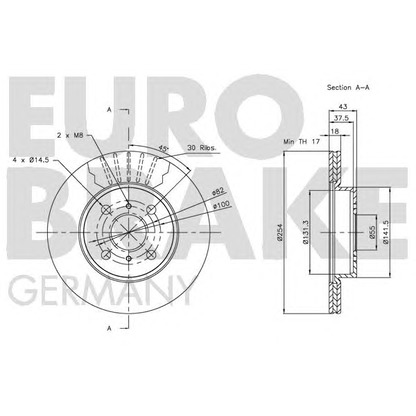 Photo Disque de frein EUROBRAKE 5815204563