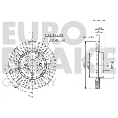 Photo Disque de frein EUROBRAKE 5815204564