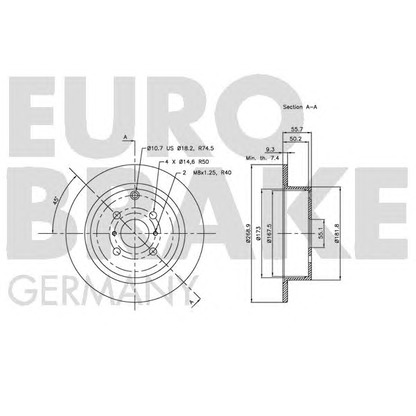 Foto Bremsscheibe EUROBRAKE 5815204581