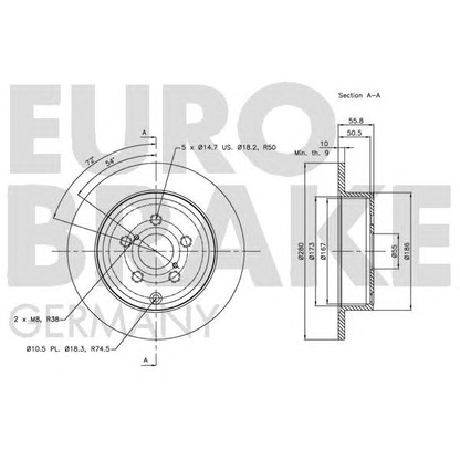 Photo Brake Disc EUROBRAKE 5815204589
