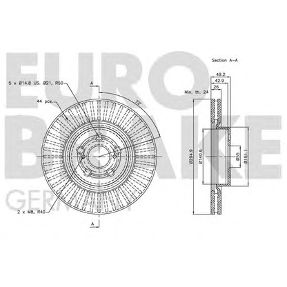 Photo Disque de frein EUROBRAKE 5815204591