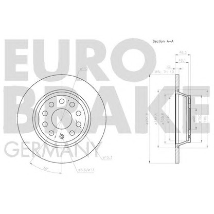 Foto Disco de freno EUROBRAKE 58152047133