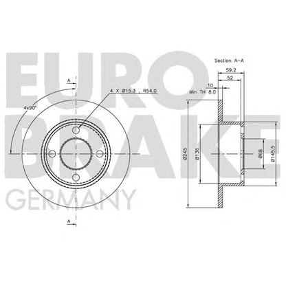 Photo Brake Disc EUROBRAKE 5815204723