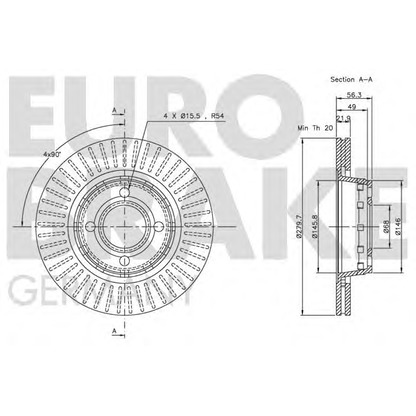 Photo Disque de frein EUROBRAKE 5815204740