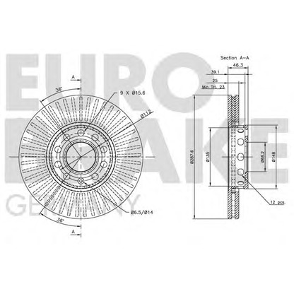 Foto Disco  freno EUROBRAKE 5815204743