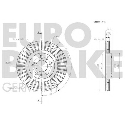 Photo Brake Disc EUROBRAKE 5815204759