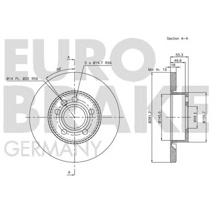 Photo Disque de frein EUROBRAKE 5815204766