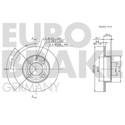 Foto Bremsscheibe EUROBRAKE 5815204771