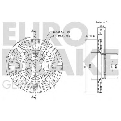 Photo Brake Disc EUROBRAKE 5815204773