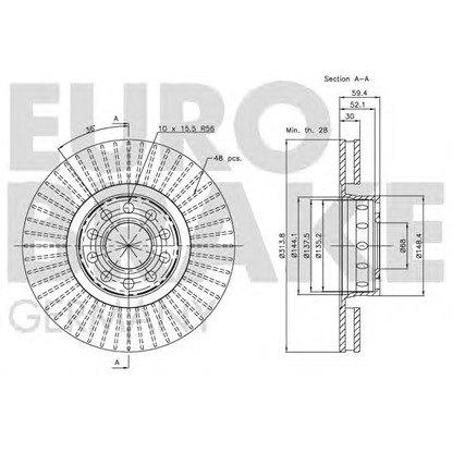 Photo Disque de frein EUROBRAKE 5815204780
