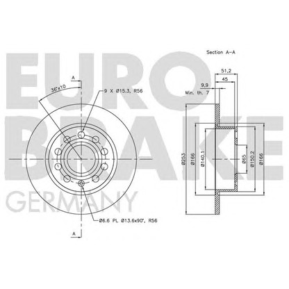 Photo Disque de frein EUROBRAKE 5815204789