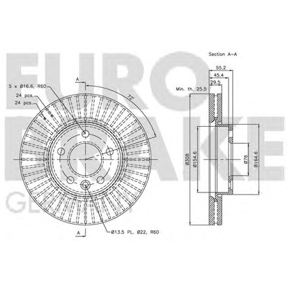 Foto Disco  freno EUROBRAKE 5815204795