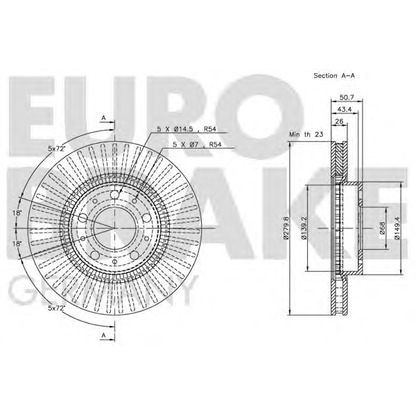 Photo Brake Disc EUROBRAKE 5815204832