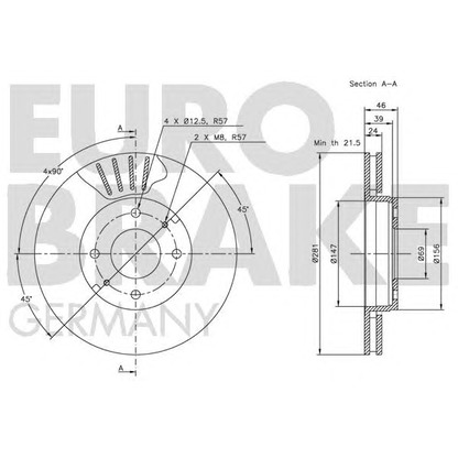 Photo Disque de frein EUROBRAKE 5815204839