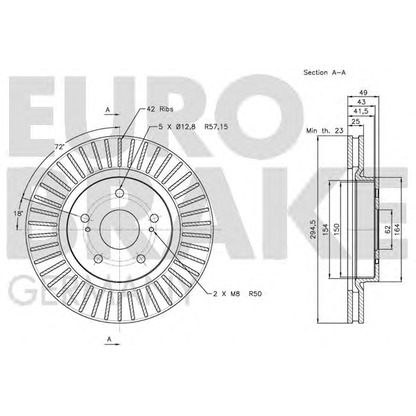 Фото Тормозной диск EUROBRAKE 5815205216