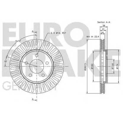 Photo Disque de frein EUROBRAKE 5815209301