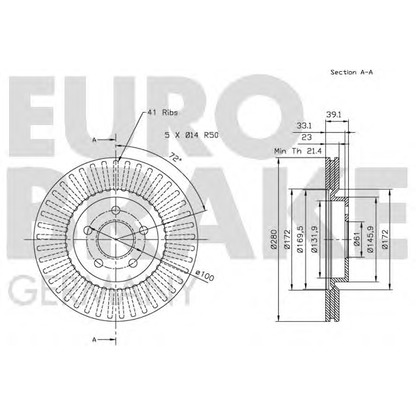 Фото Тормозной диск EUROBRAKE 5815209305