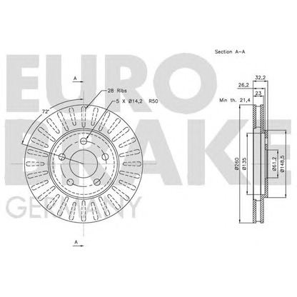 Photo Disque de frein EUROBRAKE 5815209314