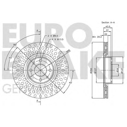 Foto Disco  freno EUROBRAKE 5815209923