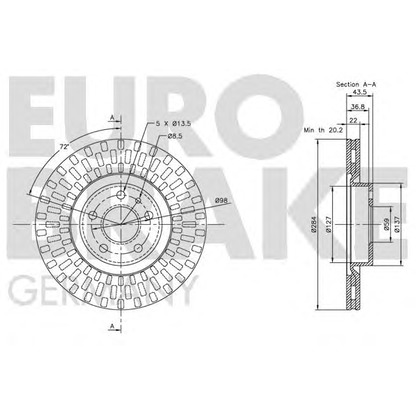 Фото Тормозной диск EUROBRAKE 5815209925