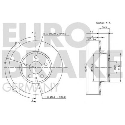 Photo Disque de frein EUROBRAKE 5815209926