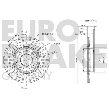 Zdjęcie Tarcza hamulcowa EUROBRAKE 5815209934