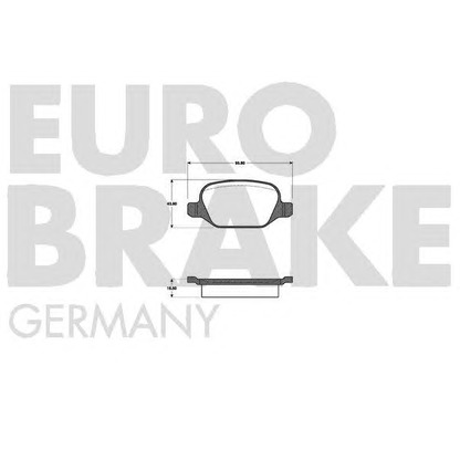 Photo Brake Pad Set, disc brake EUROBRAKE 5502221023