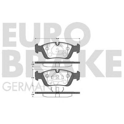 Photo Brake Pad Set, disc brake EUROBRAKE 5502221510