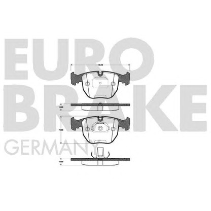 Foto Bremsbelagsatz, Scheibenbremse EUROBRAKE 5502221517