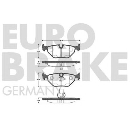 Foto Kit pastiglie freno, Freno a disco EUROBRAKE 5502221520