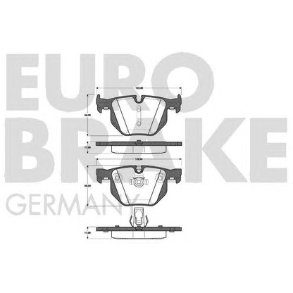 Photo Brake Pad Set, disc brake EUROBRAKE 5502221526
